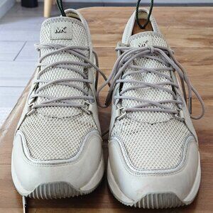 Michael Kors Liv Trainer Wedge White and Silver sneakers Size 10